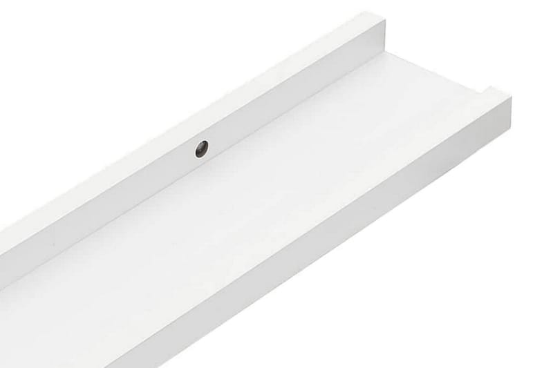 Flytende vegghyller 2 stk hvit 40x9x3 cm MDF - Oppbevaring - Hyller - Vegghylle