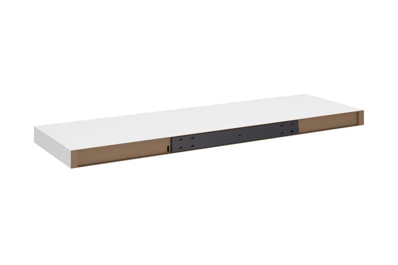 Flytende vegghyller 2 stk hvit 80x23,5x3,8 cm MDF - Oppbevaring - Hyller - Vegghylle