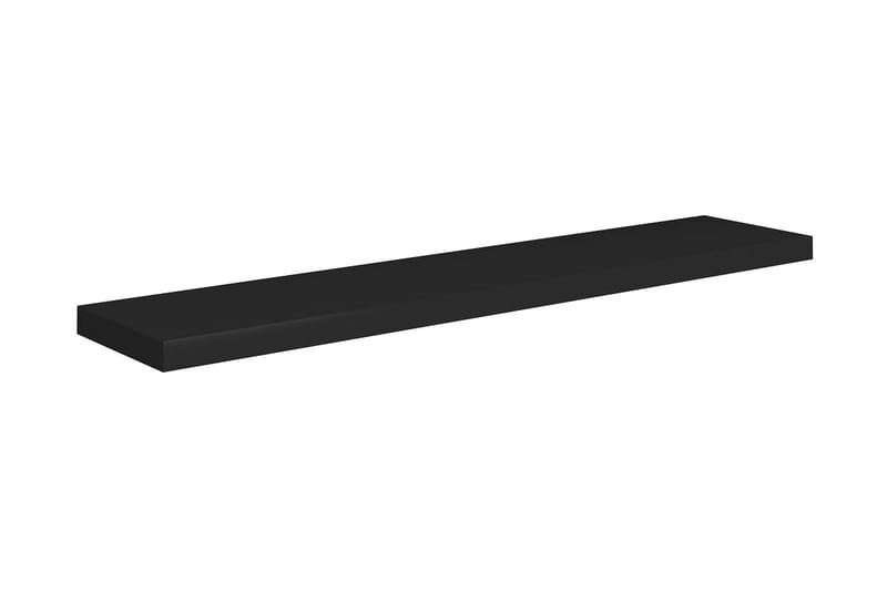 Flytende vegghyller 2 stk svart 120x23,5x3,8 cm MDF - Svart - Oppbevaring - Hyller - Vegghylle