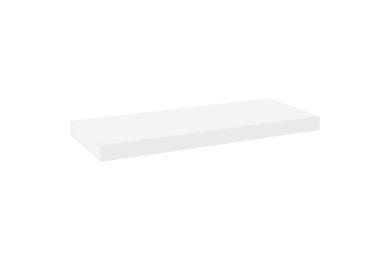 Flytende vegghyller 4 stk eik og hvit 60x23,5x3,8 cm MDF - Hvit - Oppbevaring - Hyller - Vegghylle