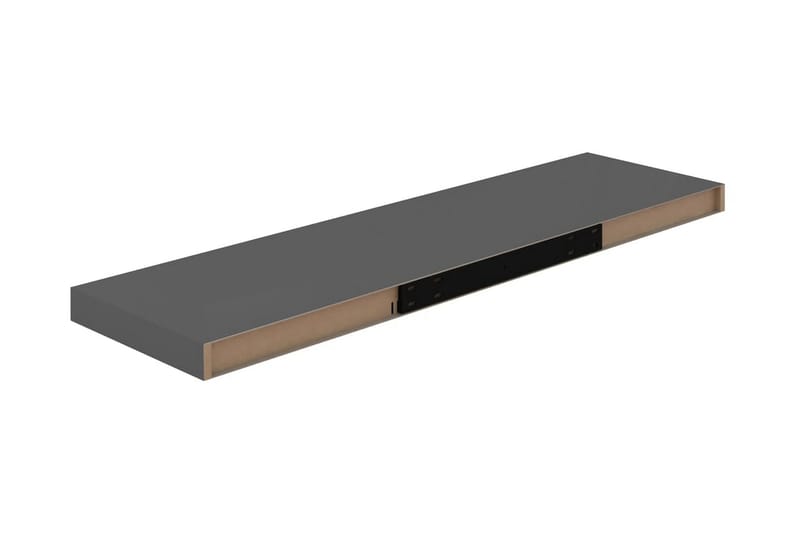 Flytende vegghyller 4 stk høyglans grå 90x23,5x3,8 cm MDF - Oppbevaring - Hyller - Vegghylle