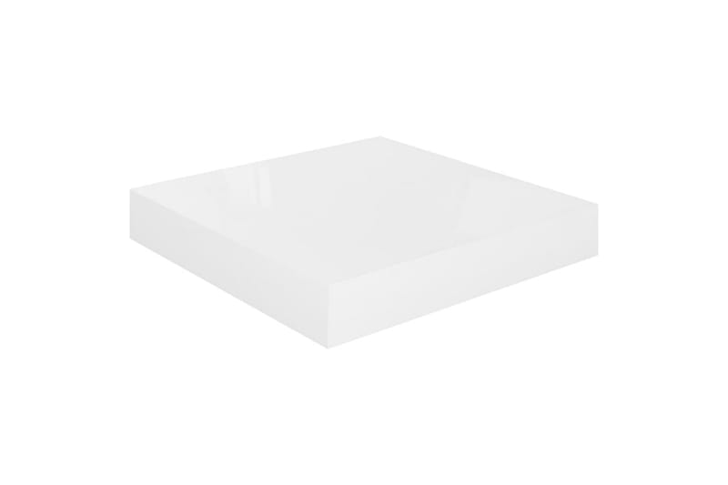 Flytende vegghyller 4 stk høyglans hvit 23x23,5x3,8 cm MDF - Oppbevaring - Hyller - Vegghylle