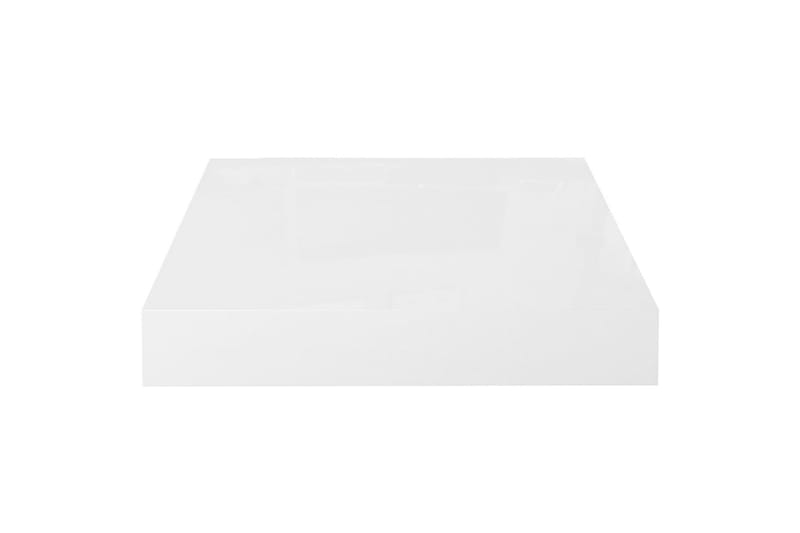 Flytende vegghyller 4 stk høyglans hvit 23x23,5x3,8 cm MDF - Oppbevaring - Hyller - Vegghylle