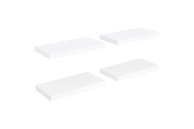 Flytende vegghyller 4 stk hvit 50x23x3,8 cm MDF - Oppbevaring - Hyller - Vegghylle