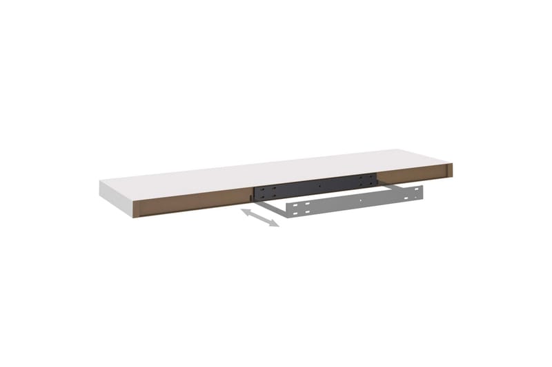 Flytende vegghyller 4 stk hvit 90x23,5x3,8 cm MDF - Vegghylle