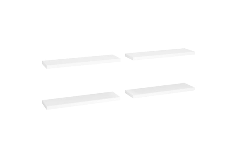 Flytende vegghyller 4 stk hvit 90x23,5x3,8 cm MDF - Vegghylle