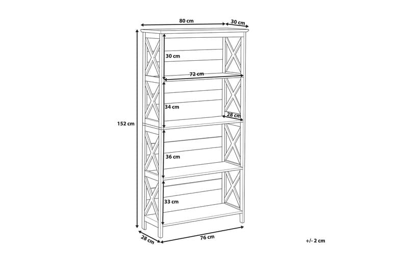 Foster Hylle 80 cm - Hvit - Oppbevaring - Hyller - Vegghylle