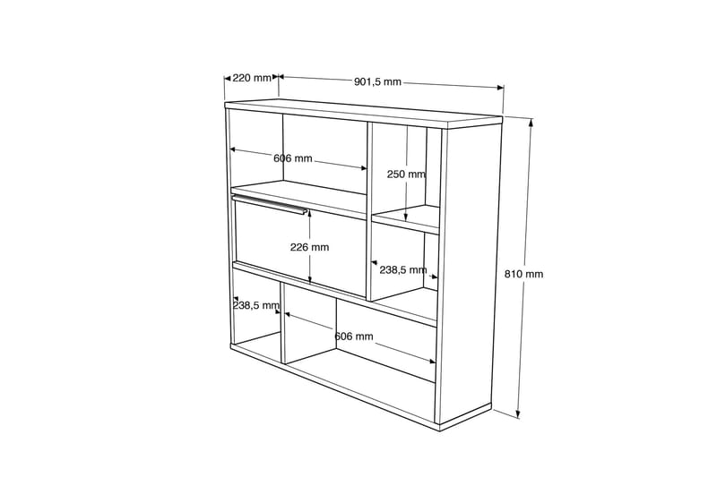 Liyakat Vegghylle 90,1 cm - Valnøtt - Oppbevaring - Hyller - Vegghylle