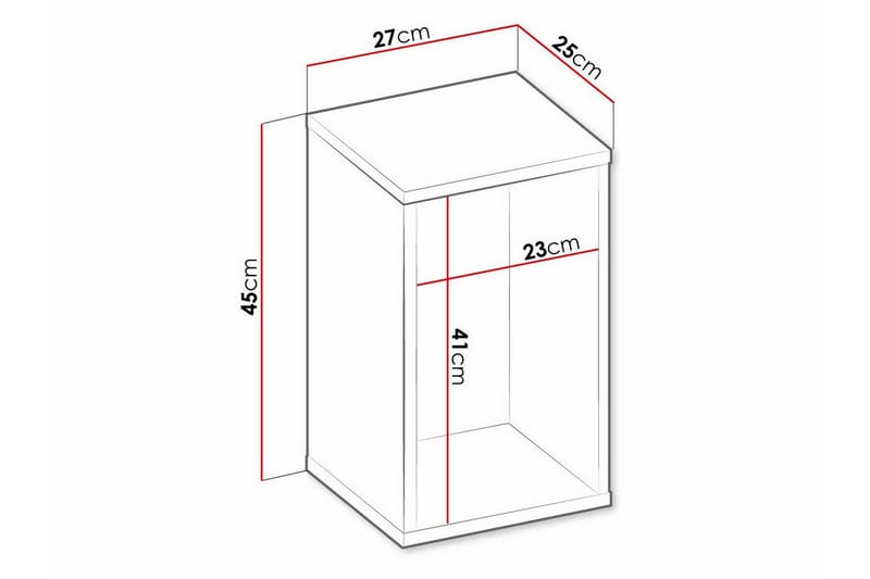 Rathmore Vegghylle 27x25 cm - Mørkegrå - Oppbevaring - Hyller - Vegghylle