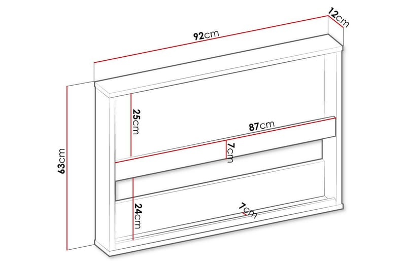 Rathmore Vegghylle 92x12 cm - Svart - Oppbevaring - Hyller - Vegghylle