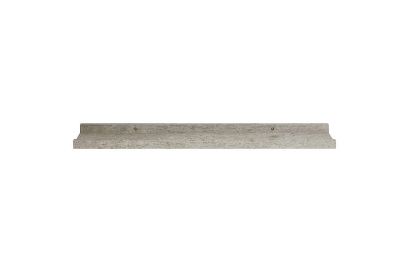 Vegghyller 2 stk betonggrå 60x9x3 cm - Grå - Oppbevaring - Hyller - Vegghylle