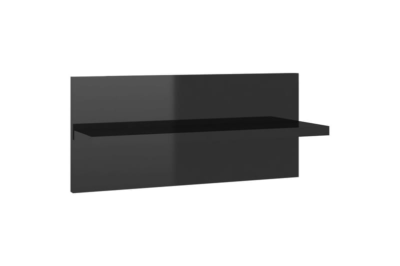 Vegghyller 2 stk høyglans svart 40x11,5x18 cm - Svart - Oppbevaring - Hyller - Vegghylle