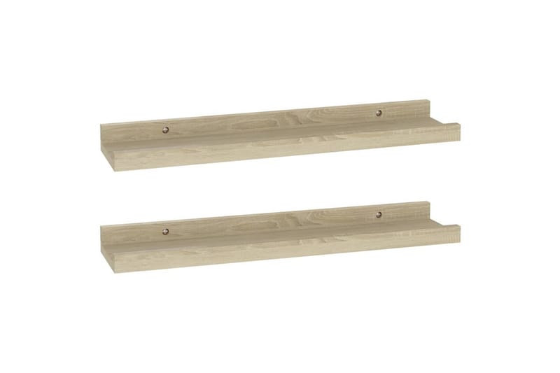 Vegghyller 2 stk sonoma eik 40x9x3 cm - Brun - Oppbevaring - Hyller - Vegghylle