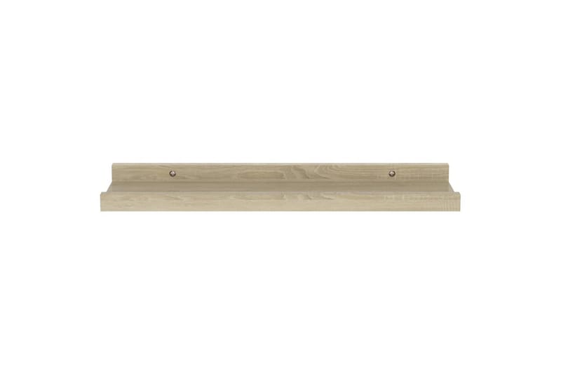 Vegghyller 2 stk sonoma eik 40x9x3 cm - Brun - Oppbevaring - Hyller - Vegghylle