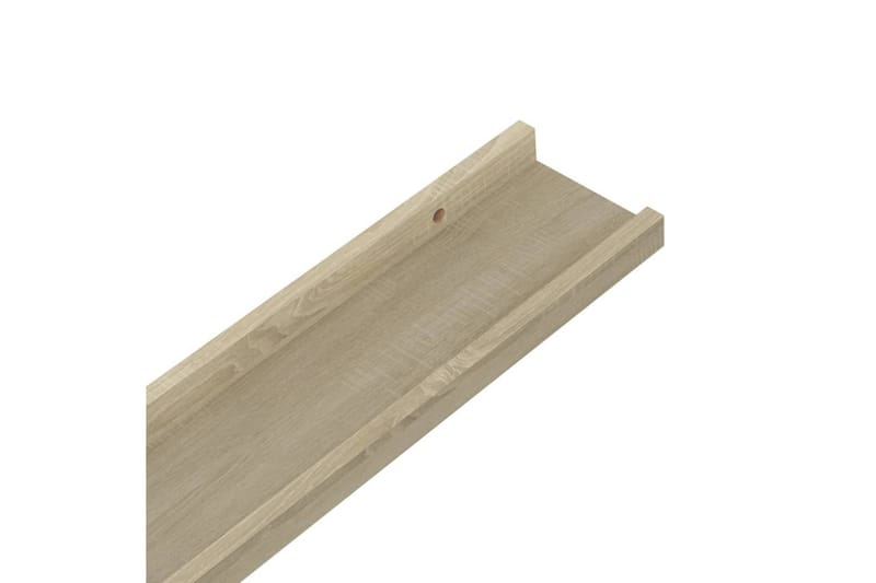 Vegghyller 2 stk sonoma eik 40x9x3 cm - Brun - Oppbevaring - Hyller - Vegghylle