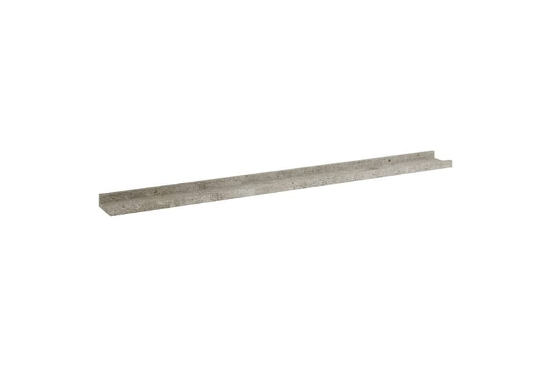 Vegghyller 4 stk betonggrå 100x9x3 cm - Grå - Oppbevaring - Hyller - Vegghylle