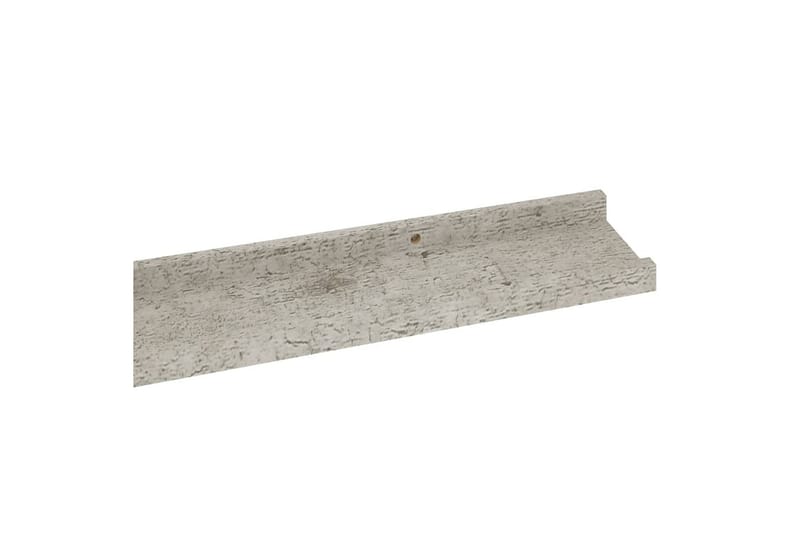 Vegghyller 4 stk betonggrå 100x9x3 cm - Grå - Oppbevaring - Hyller - Vegghylle