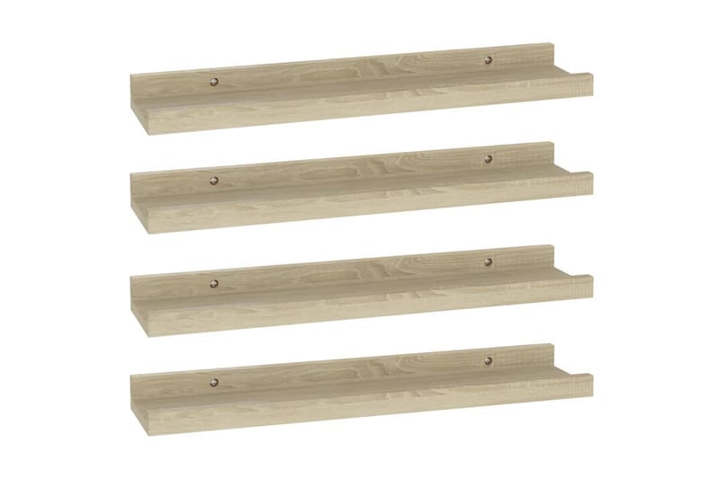 Vegghyller 4 stk sonoma eik 40x9x3 cm - Brun - Oppbevaring - Hyller - Vegghylle