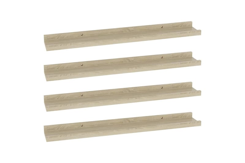 Vegghyller 4 stk sonoma eik 60x9x3 cm - Brun - Oppbevaring - Hyller - Vegghylle