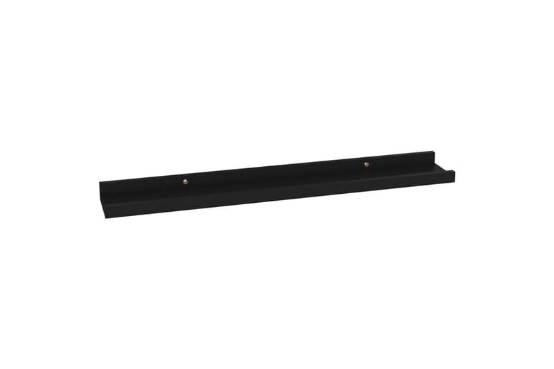 Vegghyller 4 stk svart 60x9x3 cm - Svart - Oppbevaring - Hyller - Vegghylle