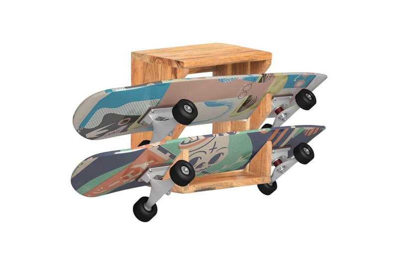 Veggmontert skateboardstativ 25x20x30 cm heltre akasie - Oppbevaring - Hyller - Vegghylle