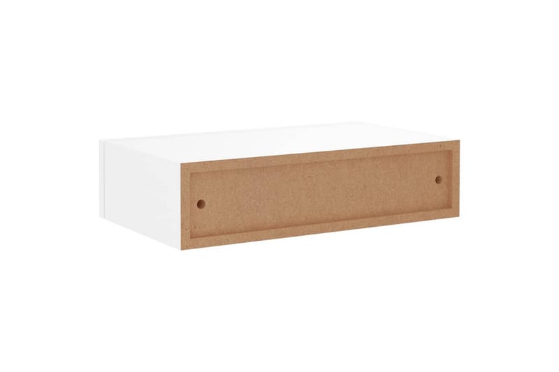 Veggmontert skuffehylle hvit 40x23,5x10 cm MDF - Hvit - Oppbevaring - Hyller - Vegghylle