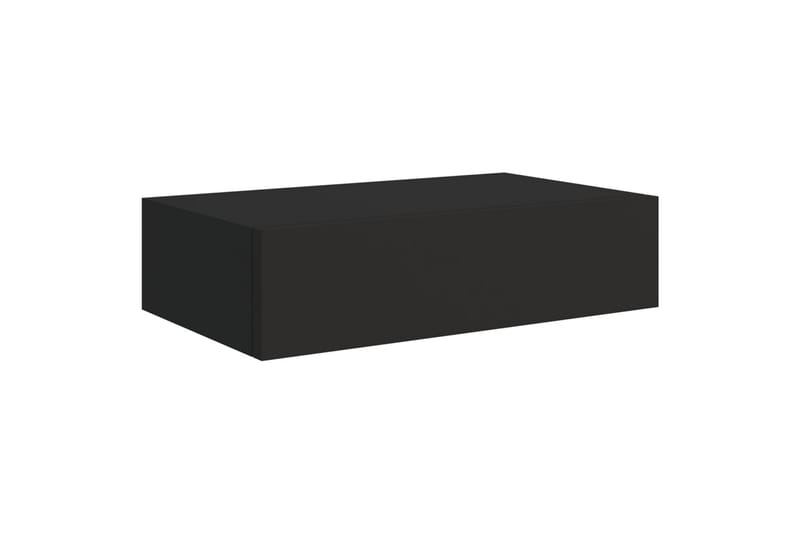 Veggmontert skuffehylle svart 40x23,5x10 cm MDF - Svart - Oppbevaring - Hyller - Vegghylle