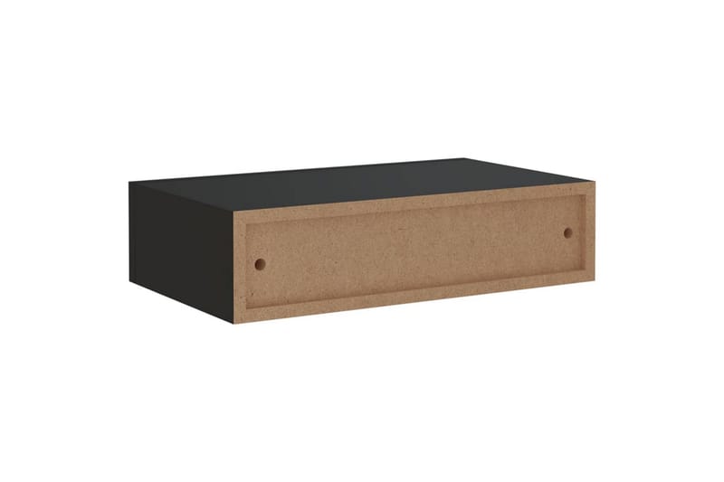 Veggmontert skuffehylle svart 40x23,5x10 cm MDF - Svart - Oppbevaring - Hyller - Vegghylle