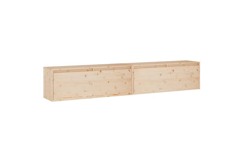 Veggskap 2 stk 100x30x35 cm heltre furu - Brun - Oppbevaring - Hyller - Vegghylle