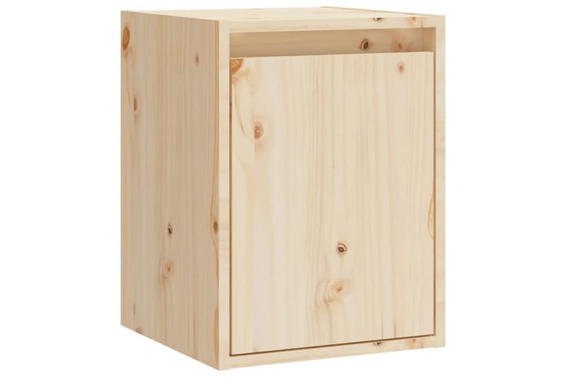 Veggskap 2 stk 30x30x40 cm heltre furu - Brun - Oppbevaring - Hyller - Vegghylle