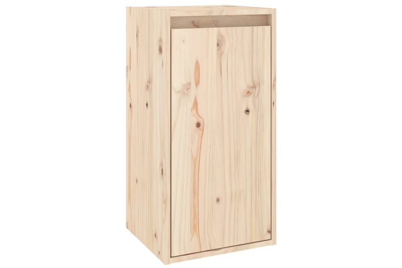 Veggskap 2 stk 30x30x60 cm heltre furu - Brun - Oppbevaring - Hyller - Vegghylle