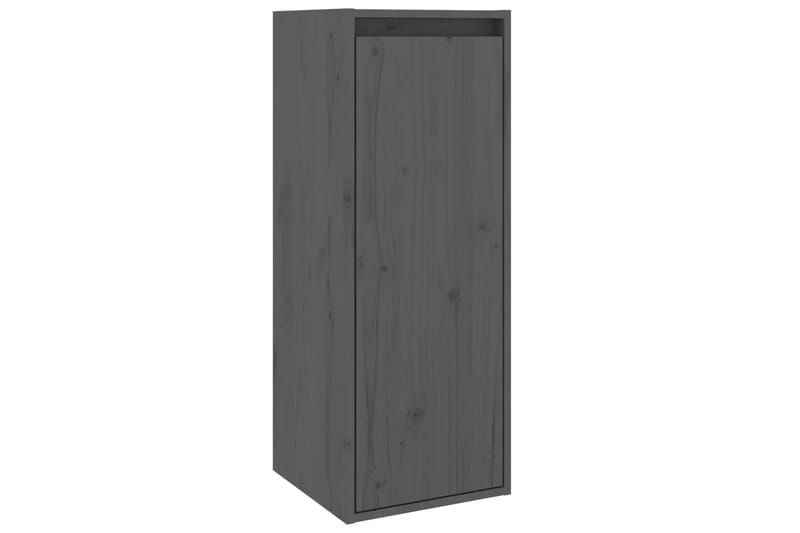 Veggskap 2 stk grå 30x30x80 cm heltre furu - Grå - Oppbevaring - Hyller - Vegghylle