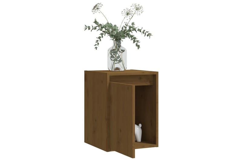 Veggskap 2 stk honningbrun 30x30x40 cm heltre furu - Brun - Oppbevaring - Hyller - Vegghylle