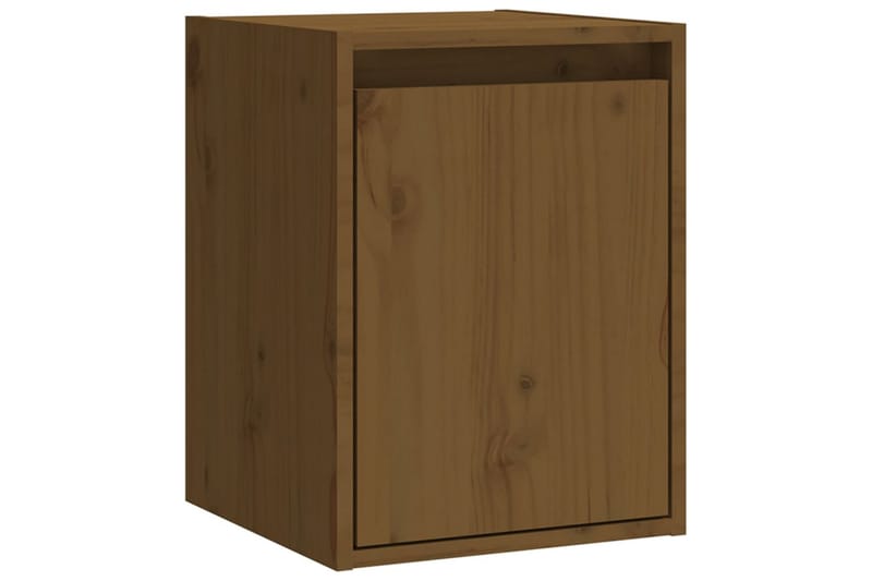 Veggskap 2 stk honningbrun 30x30x40 cm heltre furu - Brun - Oppbevaring - Hyller - Vegghylle