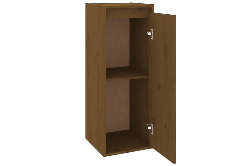 Veggskap 2 stk honningbrun 30x30x80 cm heltre furu - Brun - Oppbevaring - Hyller - Vegghylle