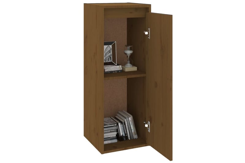 Veggskap 2 stk honningbrun 30x30x80 cm heltre furu - Brun - Oppbevaring - Hyller - Vegghylle