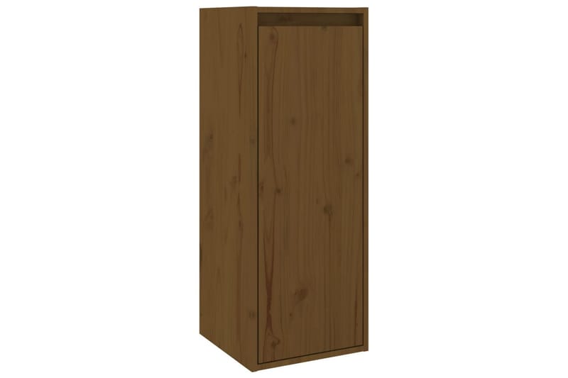 Veggskap 2 stk honningbrun 30x30x80 cm heltre furu - Brun - Oppbevaring - Hyller - Vegghylle