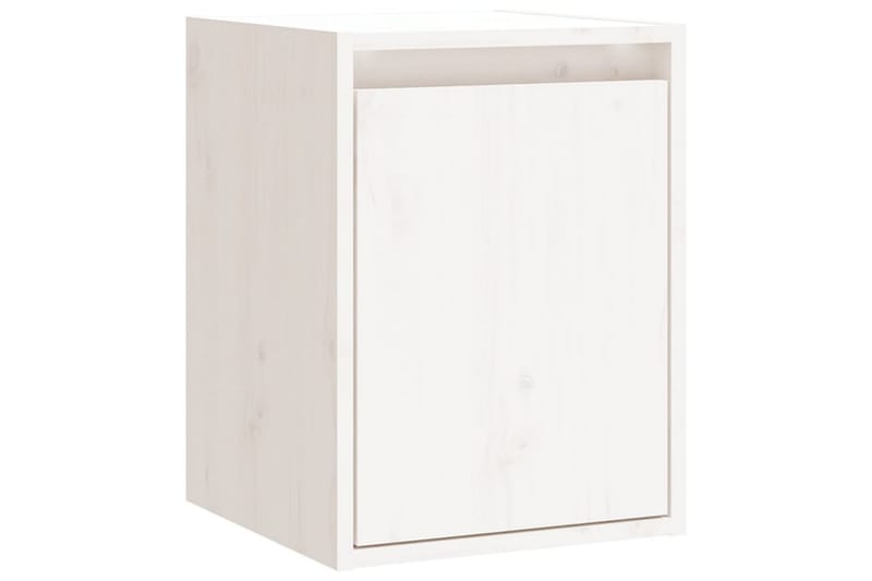 Veggskap 2 stk hvit 30x30x40 cm heltre furu - Hvit - Oppbevaring - Hyller - Vegghylle