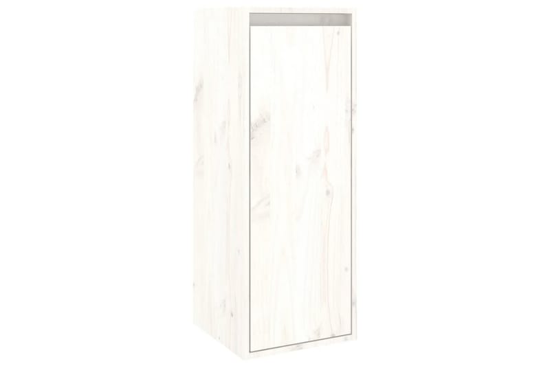 Veggskap 2 stk hvit 30x30x80 cm heltre furu - Hvit - Oppbevaring - Hyller - Vegghylle