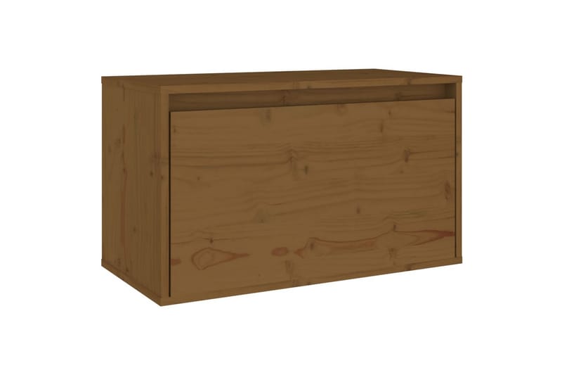 Veggskap honningbrun 60x30x35 cm heltre furu - Brun - Oppbevaring - Hyller - Vegghylle