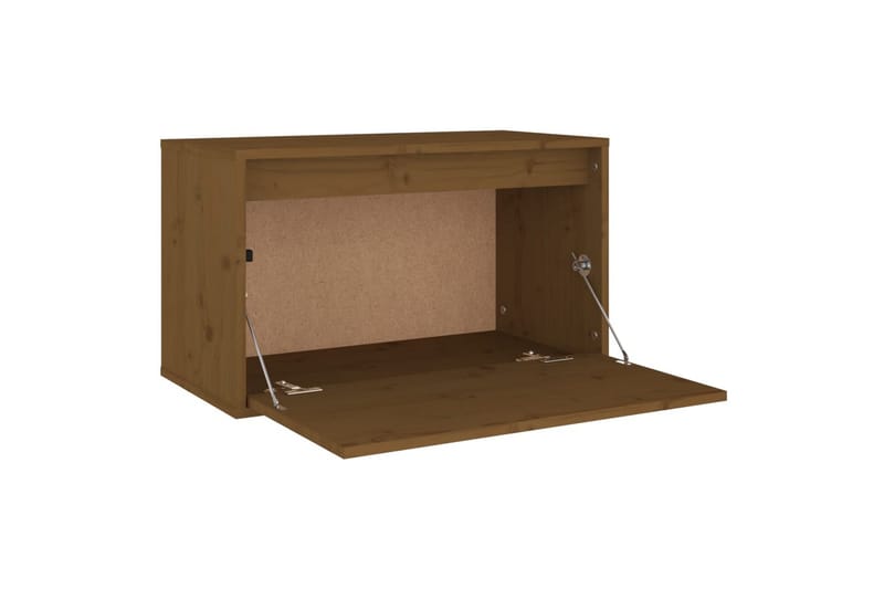 Veggskap honningbrun 60x30x35 cm heltre furu - Brun - Oppbevaring - Hyller - Vegghylle