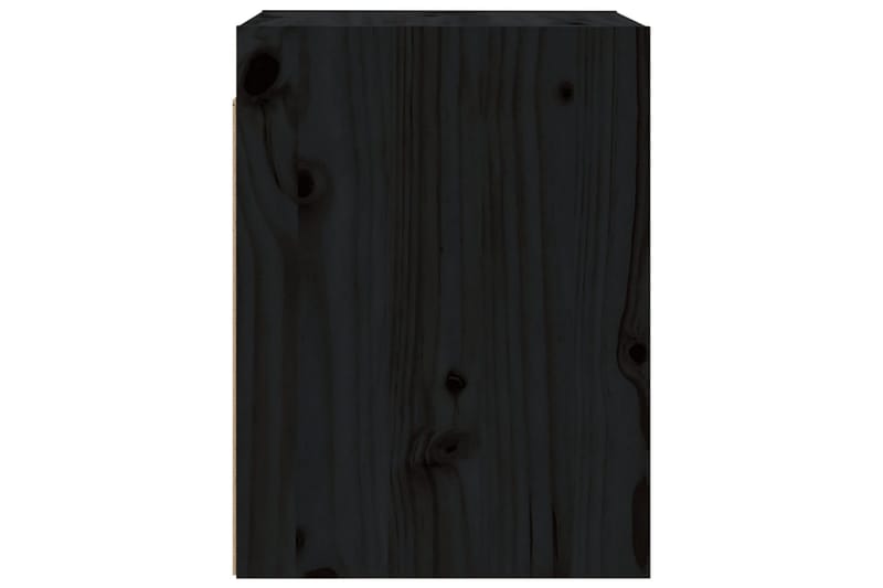 Veggskap svart 30x30x40 cm heltre furu - Svart - Vegghylle