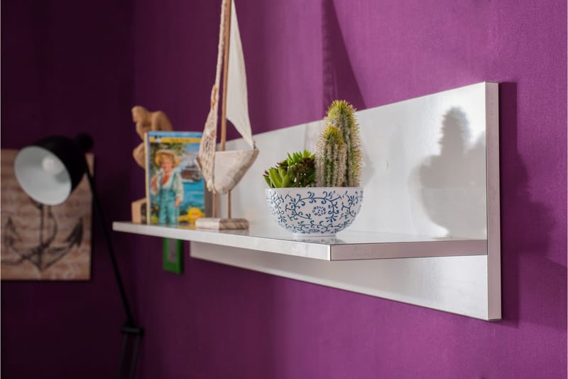 Wall Shelf Hvit høyglans - Oppbevaring - Hyller - Vegghylle