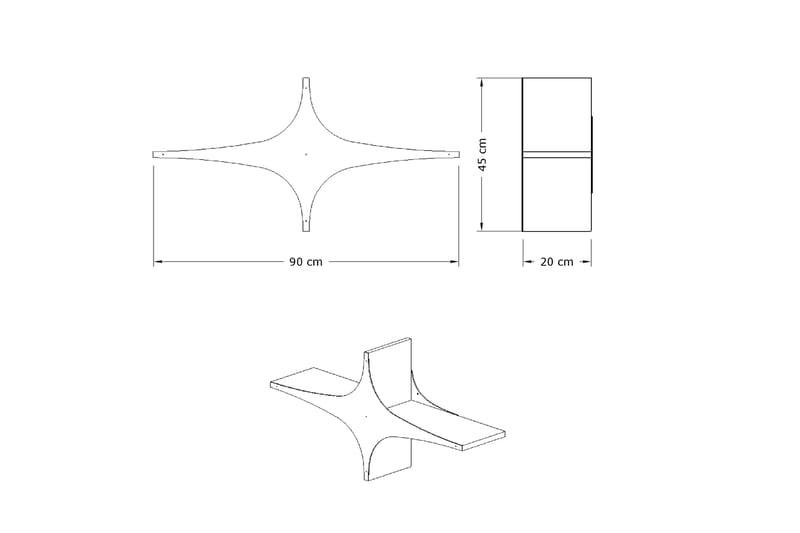 Wall Shelf Svart - Oppbevaring - Hyller - Vegghylle