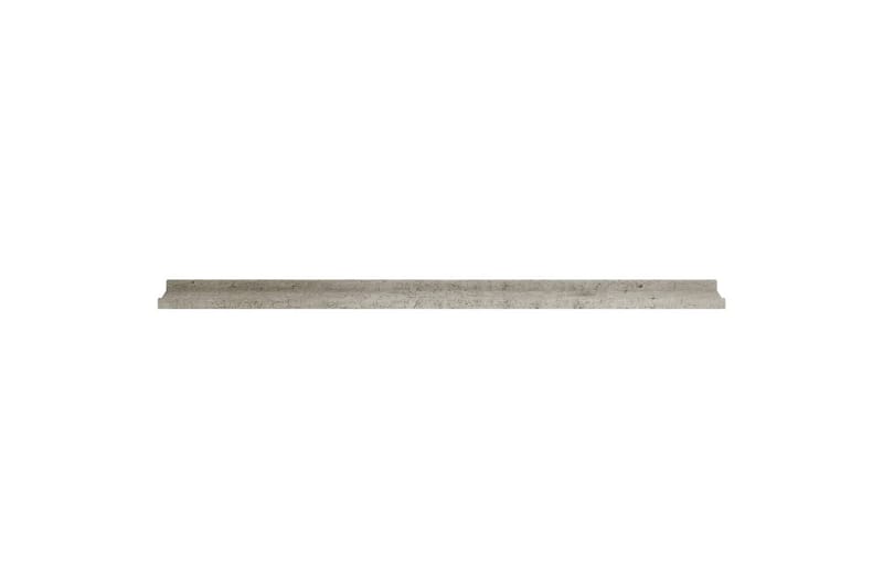 Vegghyller 2 stk betonggrå 115x9x3 cm - Grå - Oppbevaring - Hyller - Vegghylle