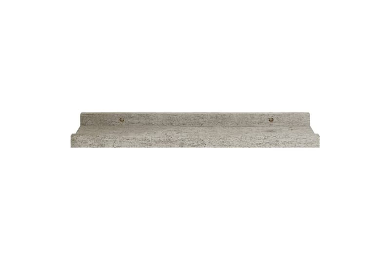 Vegghyller 2 stk betonggrå 40x9x3 cm - Grå - Oppbevaring - Hyller - Vegghylle