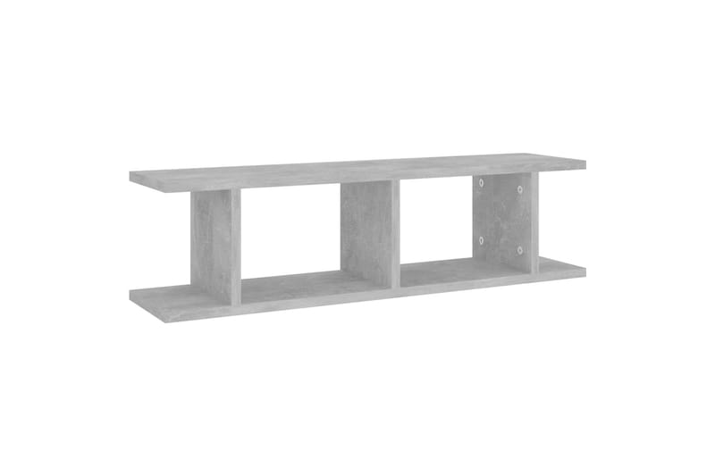 Vegghyller 2 stk betonggrå 78x18x20 cm sponplate - Grå - Oppbevaring - Hyller - Vegghylle