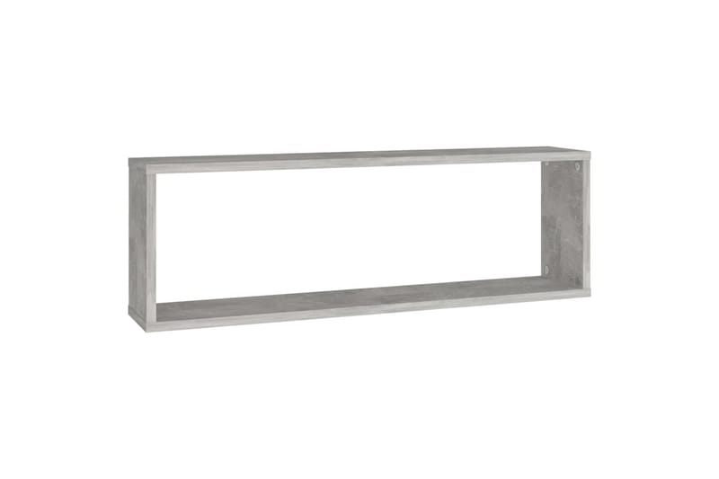 Vegghyller kubeformet 2 stk 80x15x26,5 cm sponplate - Grå - Oppbevaring - Hyller - Vegghylle