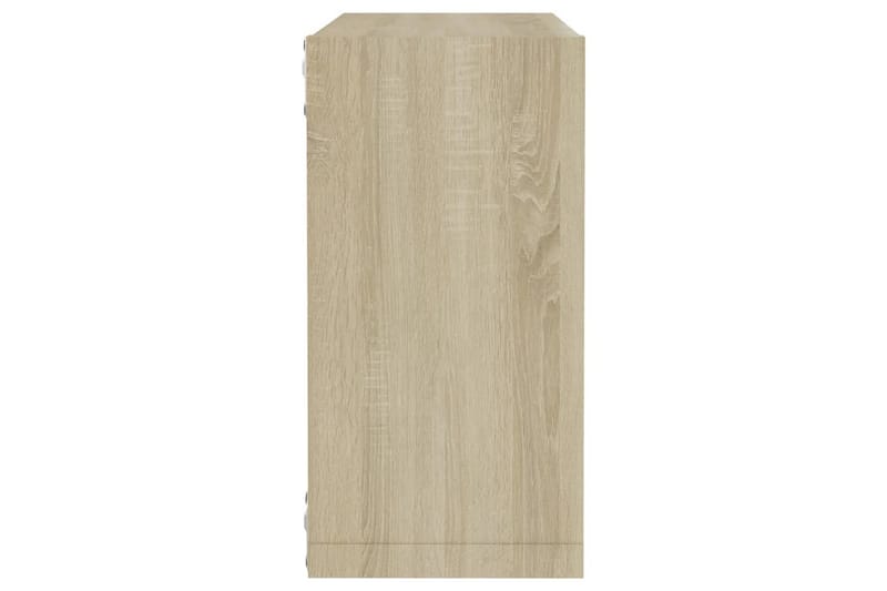 Vegghyller kubeformet 2 stk sonoma eik 30x15x30 cm - Brun - Oppbevaring - Hyller - Vegghylle