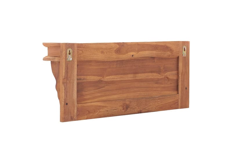 Veggmontert garderobepanel 80x16,5x35 cm heltre teak - Brun - Oppbevaring - Hyller - Hattehylle